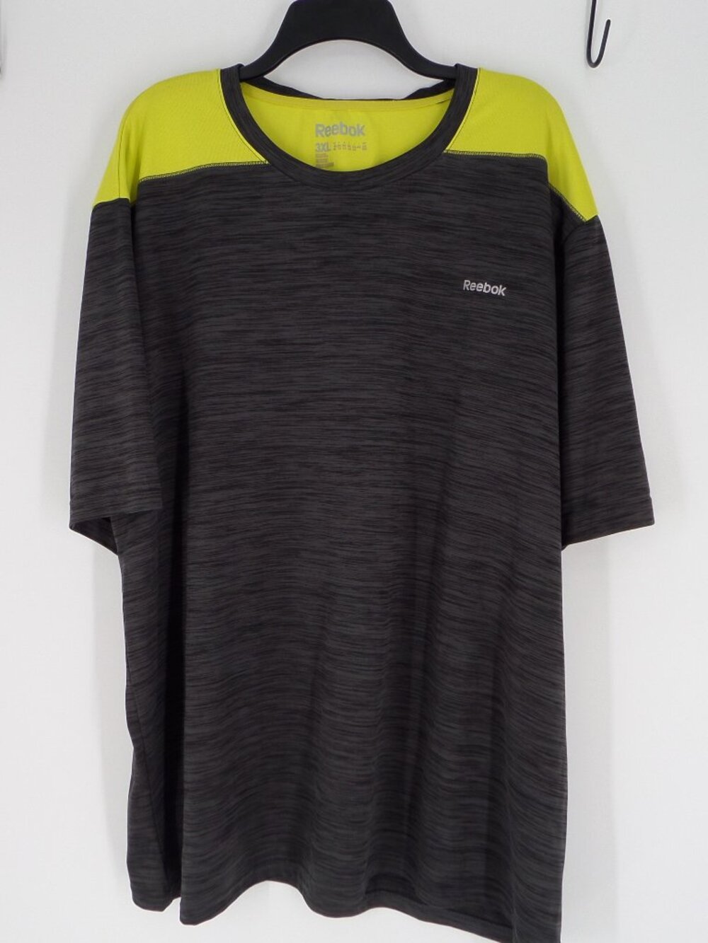 Reebok Two Tone Grey and Green Polyester Tee Shirt Size 3XL